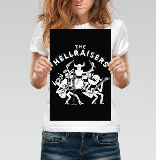 Фотография футболки The Hellraisers / Нарушители спокойствия играют монстры рок музыканты