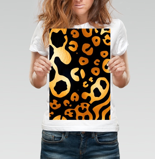 Фотография футболки Golden Leopard Pattern / Золотой леопардовый узор для вашего дома