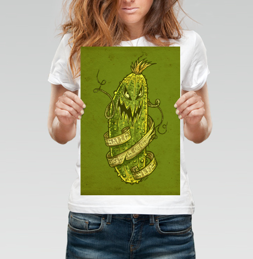 Фотография футболки F#ck Pumpkin... Got Cucumber? / Нафиг тыкву... Огурец есть?