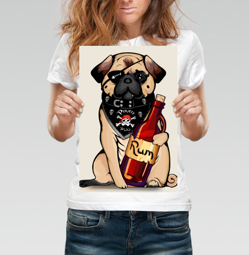 Фотография футболки Pirate pug