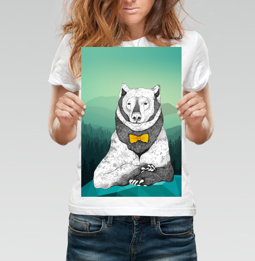 Фотография футболки Интеллигентный мишка