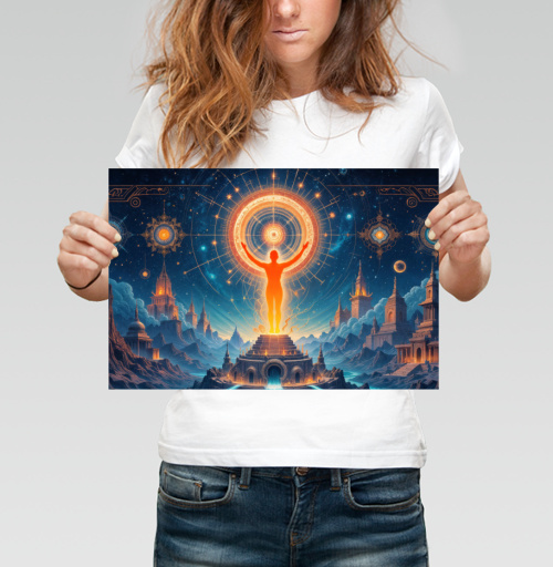 Фотография футболки Ancient Cosmic Power / Мощь древней силы в сиянии вечного космоса