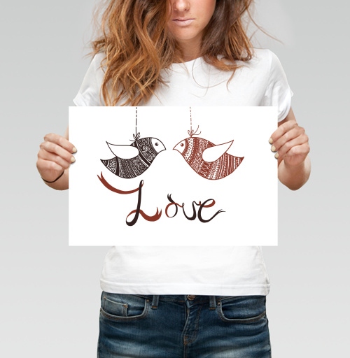 Фотография футболки Love birds / Неразлучники