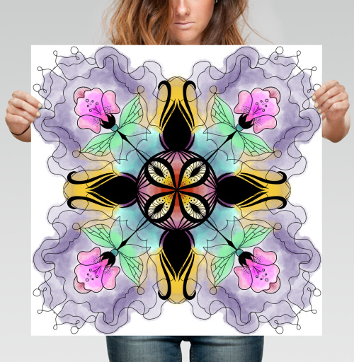 Фотография футболки Flower mandala / Цветочная мандала