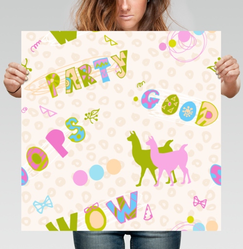 Фотография футболки Ламы Веселье Праздник Радость Night Party Good