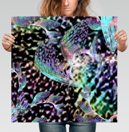 Фотография футболки Неоновый танец тропиков запах блеск voile shimmer print trend 2021