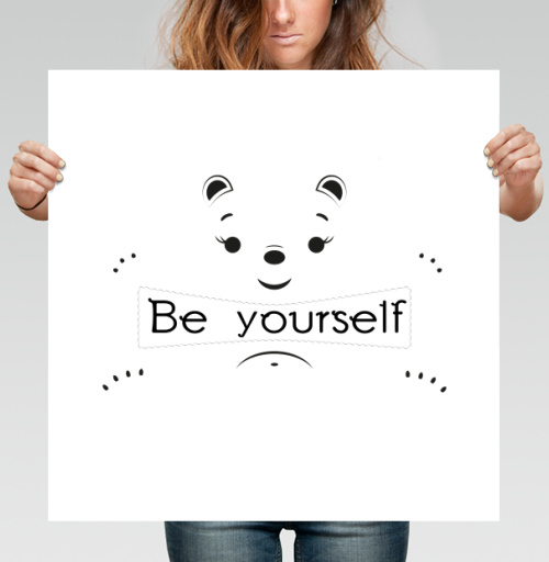 Фотография футболки Будь Самим Собой Медвежонок с Надписью Be Yourself