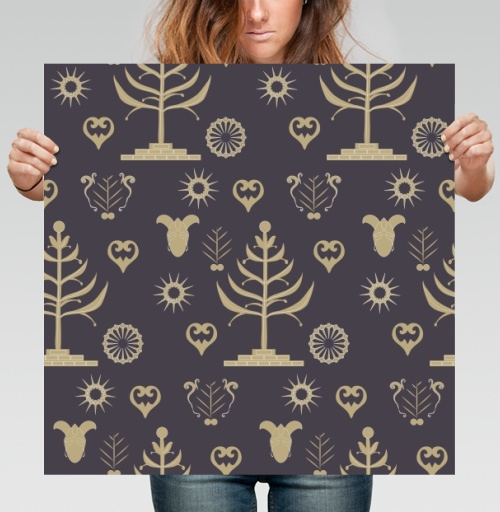 Фотография футболки Загадочные сакральные знаки и орнаменты Golden ethnic symbols