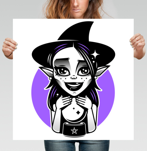 Фотография футболки Милая ведьма магия юная Гадалка / Cute witch magic young Fortune teller