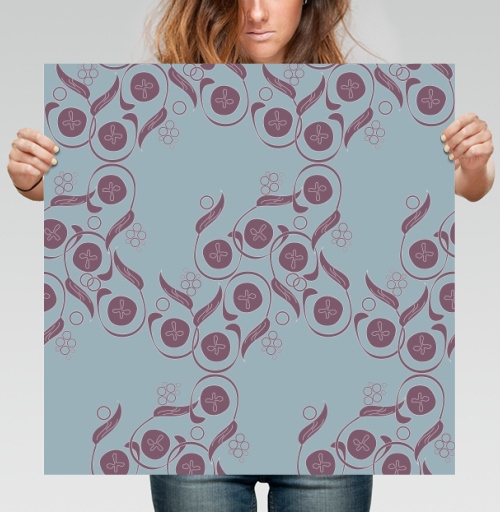 Фотография футболки Изящный винтажный растительный орнамент Floral Pattern / Цветочный узор