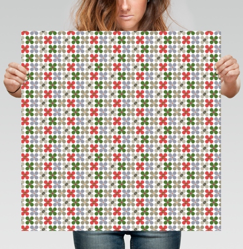 Фотография футболки Vintage Floral Pattern Retro Flowers – Винтажный цветочный паттерн ретро цветы