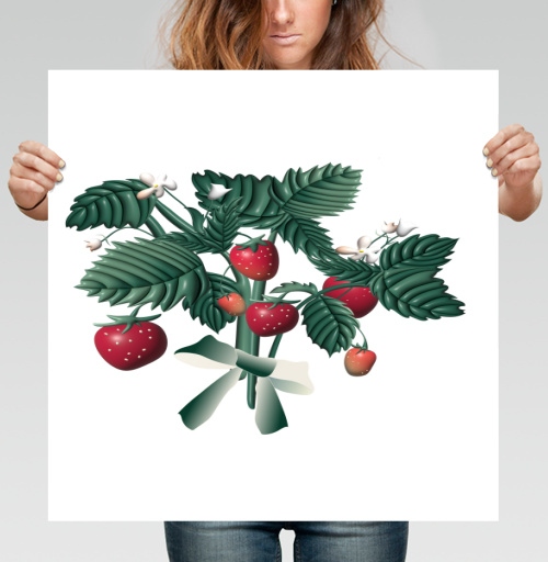 Фотография футболки Strawberry Bouquet Berries Summer / Клубничный Букет Ягоды Лето