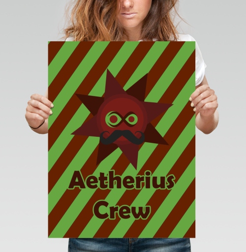 Фотография футболки Минималистичный Солнце с Усы Логотип «Aetherius Crew»