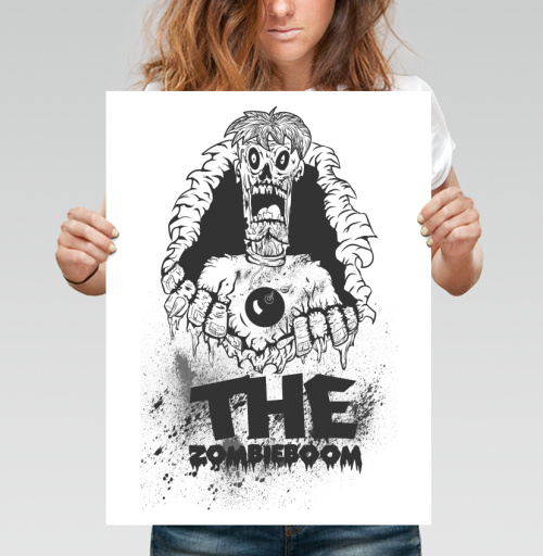 Фотография футболки Зомби из темноты THE ZOMBIEBOOM