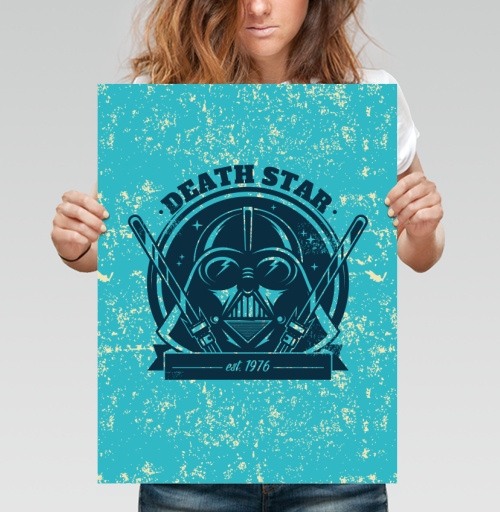 Фотография футболки Винтажный символ космоса Death Star / Звезда Смерти дарт вейдер шлем