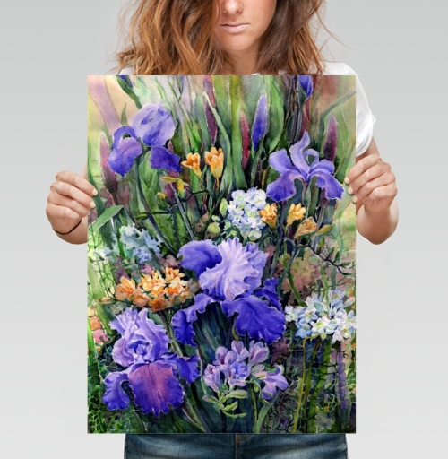 Фотография футболки Ирисы и фрезии