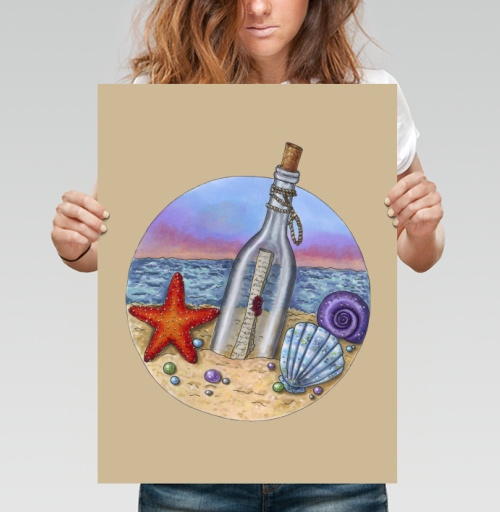 Фотография футболки Послание в бутылке