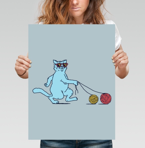 Фотография футболки Кот на прогулке