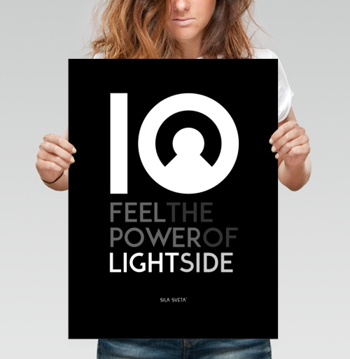 Фотография футболки FEEL THE POWER OF LIGHT SIDE / ПОЧУВСТВУЙ СИЛУ СВЕТЛОЙ СТОРОНЫ