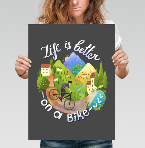 Фотография футболки Life is better on a bike / Жизнь лучше на велосипеде