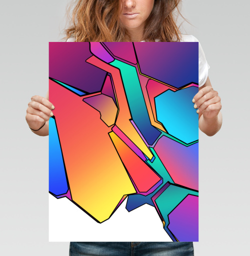 Фотография футболки Геометрическая градиентная абстракция