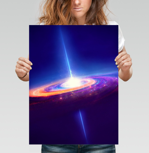 Фотография футболки Изображение галактики
