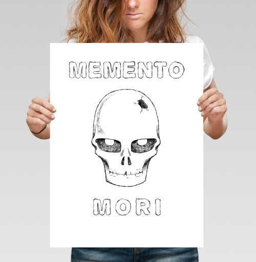 Фотография футболки Напоминание о смерти с черепом жука Memento Mori