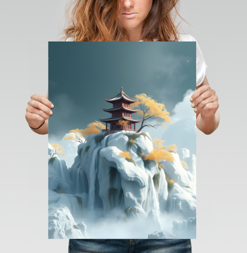 Фотография футболки Японский горный пейзаж