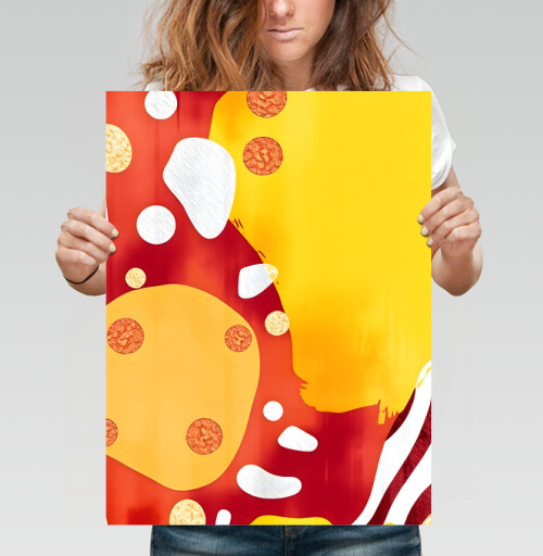 Фотография футболки Яркая художественная композиция элементов Abstract warm spots