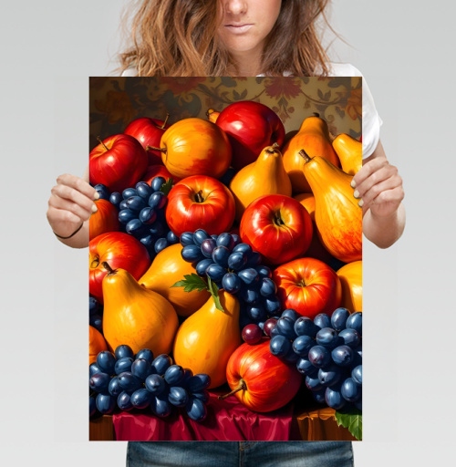 Фотография футболки Спелые яблоки груши Натюрморт Still Life натюрморт для кухни подарок