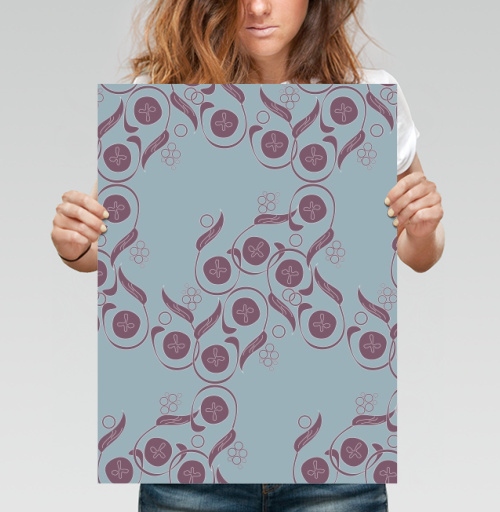 Фотография футболки Изящный винтажный растительный орнамент Floral Pattern / Цветочный узор