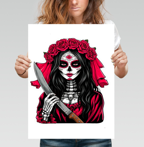 Фотография футболки Мстительная невеста Santa Muerte с ножом