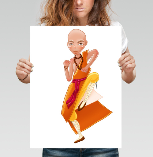 Фотография футболки Маленький отважный мастер Shaolin Monk / Шаолиньский монах кунг-фу