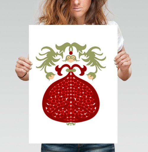 Фотография футболки Royal Pomegranate Fruit Ornament / Королевский гранат декоративный элемент узора