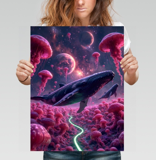 Фотография футболки Кит в небе
