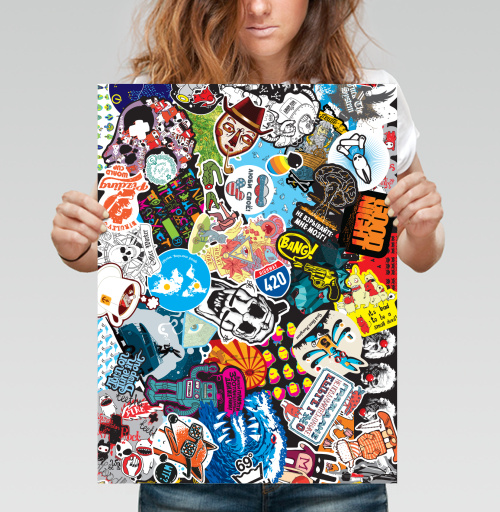 Фотография футболки Стикербомбинг Stickerbombing