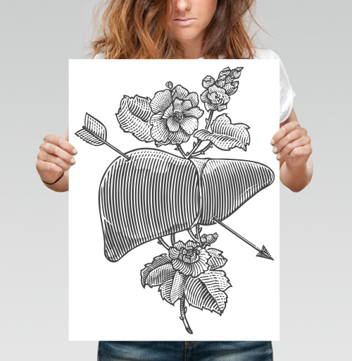 Фотография футболки Liver&flowers