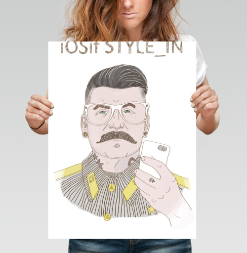 Фотография футболки Ироничный портрет iOSif STYLE_IN в стиле ретро