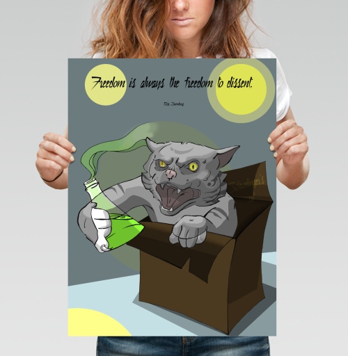Фотография футболки Shredingers cat free / Свободу коту Шрёдингера