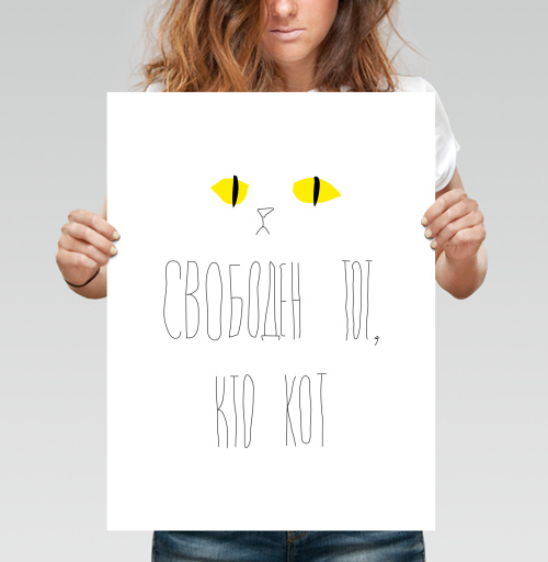 Фотография футболки Свободен тот, кто кот