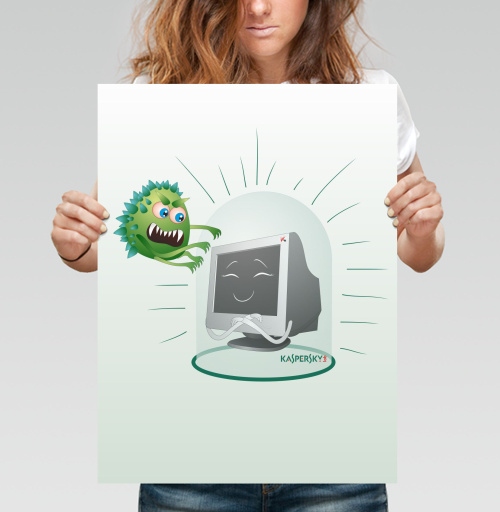 Фотография футболки Антивирусная защита компьютера с Kaspersky