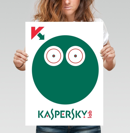 Фотография футболки Стильный логотип Kaspersky Lab с символикой безопасности