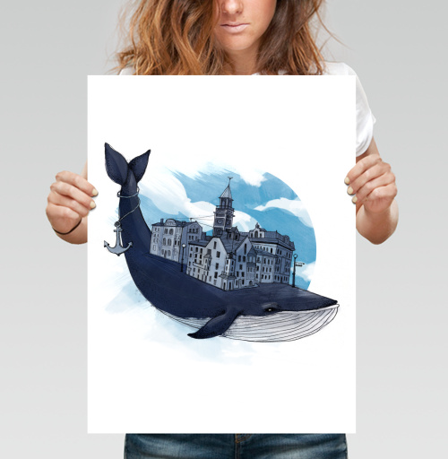 Фотография футболки Whale city