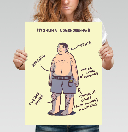 Фотография футболки Мужская инфографика