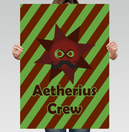 Фотография футболки Минималистичный Солнце с Усы Логотип «Aetherius Crew»