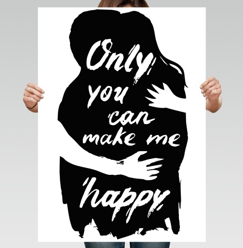 Фотография футболки Only you can make me happy / Только ты можешь сделать меня счастливым