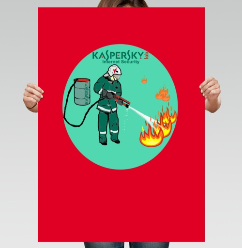 Фотография футболки Защита данных с Kaspersky Lab пожарным