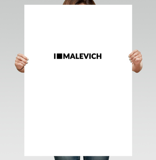 Фотография футболки Лаконичный логотип Malevich с черным квадратом