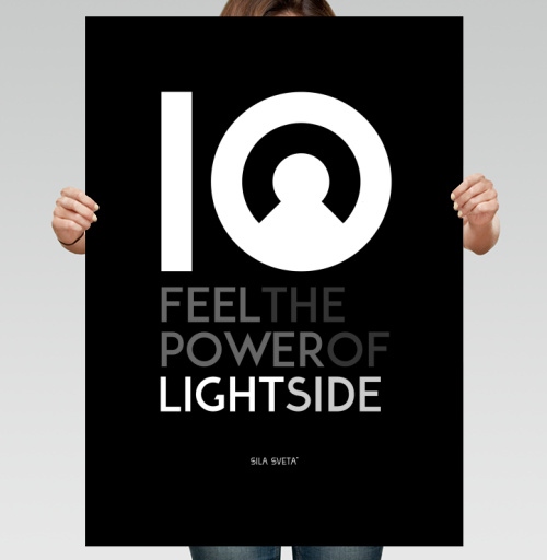 Фотография футболки FEEL THE POWER OF LIGHT SIDE / ПОЧУВСТВУЙ СИЛУ СВЕТЛОЙ СТОРОНЫ