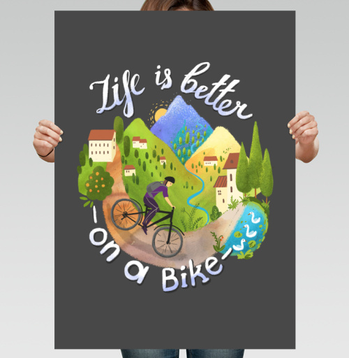 Фотография футболки Life is better on a bike / Жизнь лучше на велосипеде